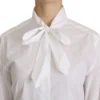 Dolce & Gabbana Women's Elegant White Turtle Neck Polo Top