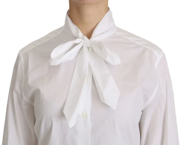 Dolce & Gabbana Women's Elegant White Turtle Neck Polo Top