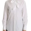 Dolce & Gabbana Women's Elegant White Turtle Neck Polo Top