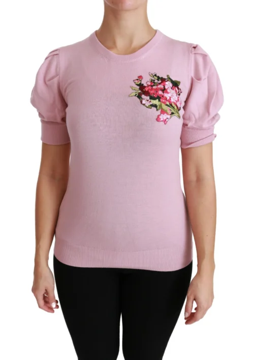Dolce & Gabbana Women's Elegant Embroidered Virgin Wool Blouse
