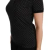 Dolce & Gabbana Women's Elegant Black Dotted Polo Shirt