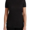 Dolce & Gabbana Women's Chic Black Dotted Crewneck Cotton Tee