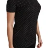 Dolce & Gabbana Women's Chic Black Dotted Crewneck Cotton Tee