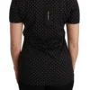 Dolce & Gabbana Women's Chic Black Dotted Crewneck Cotton Tee