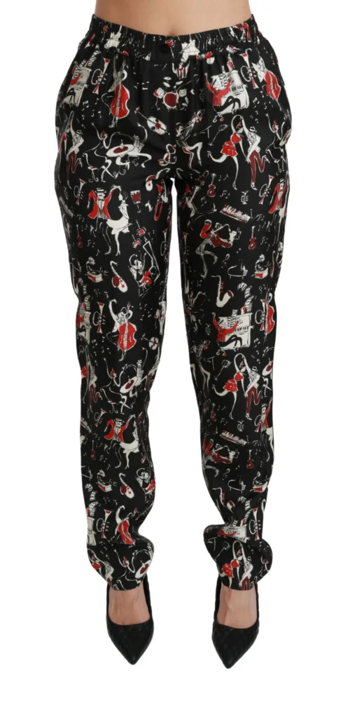 Dolce & Gabbana Women's Sleek Silk Slim-Fit Mid-Waist Pants