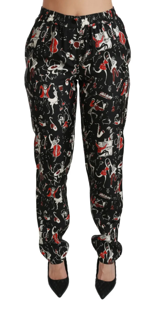 Dolce & Gabbana Women's Sleek Silk Slim-Fit Mid-Waist Pants