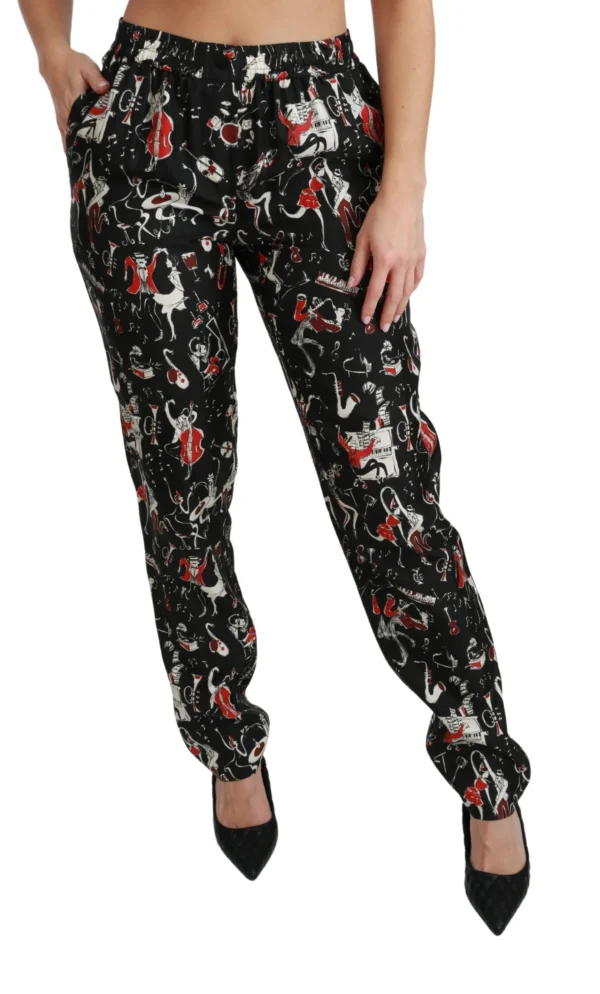 Dolce & Gabbana Women's Sleek Silk Slim-Fit Mid-Waist Pants