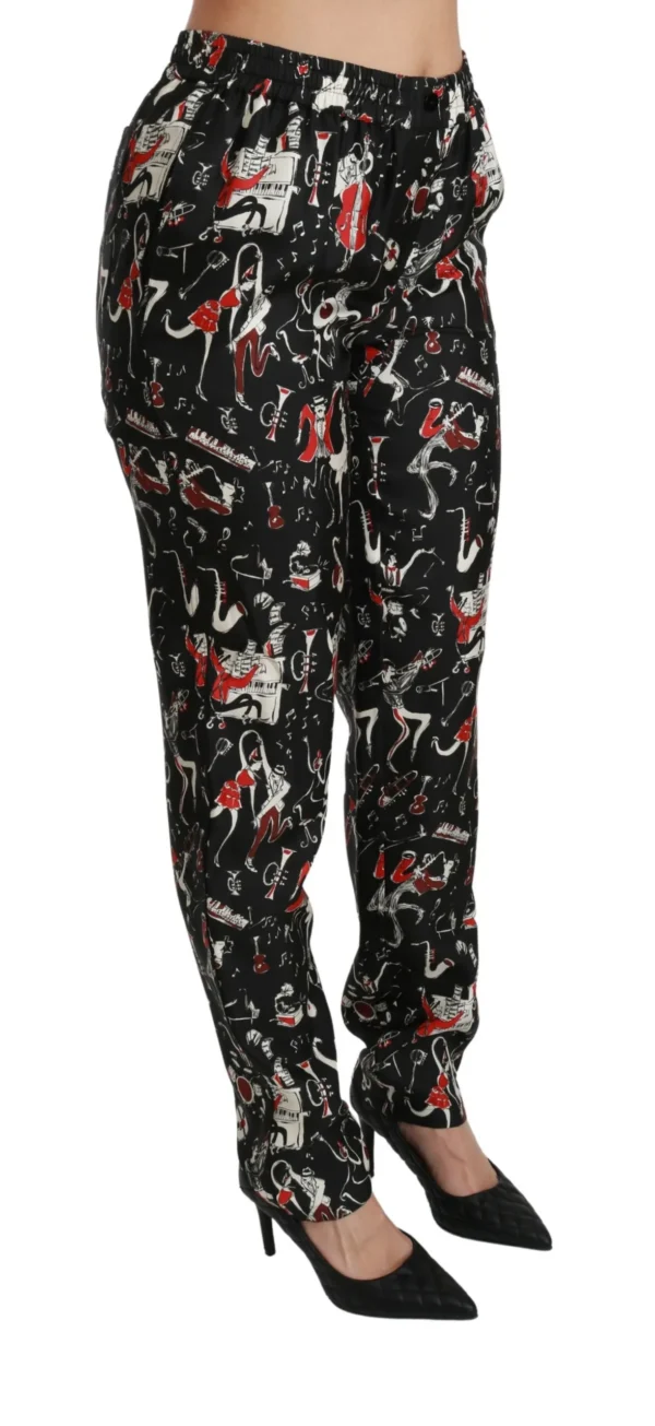 Dolce & Gabbana Women's Sleek Silk Slim-Fit Mid-Waist Pants