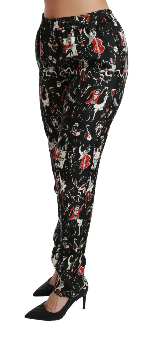 Dolce & Gabbana Women's Sleek Silk Slim-Fit Mid-Waist Pants