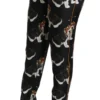 Dolce & Gabbana Women's Elegant Silk Puppy Dog Print Pants