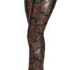 Dolce & Gabbana Women's Elegant Bronze Leaf Metallic Trousers