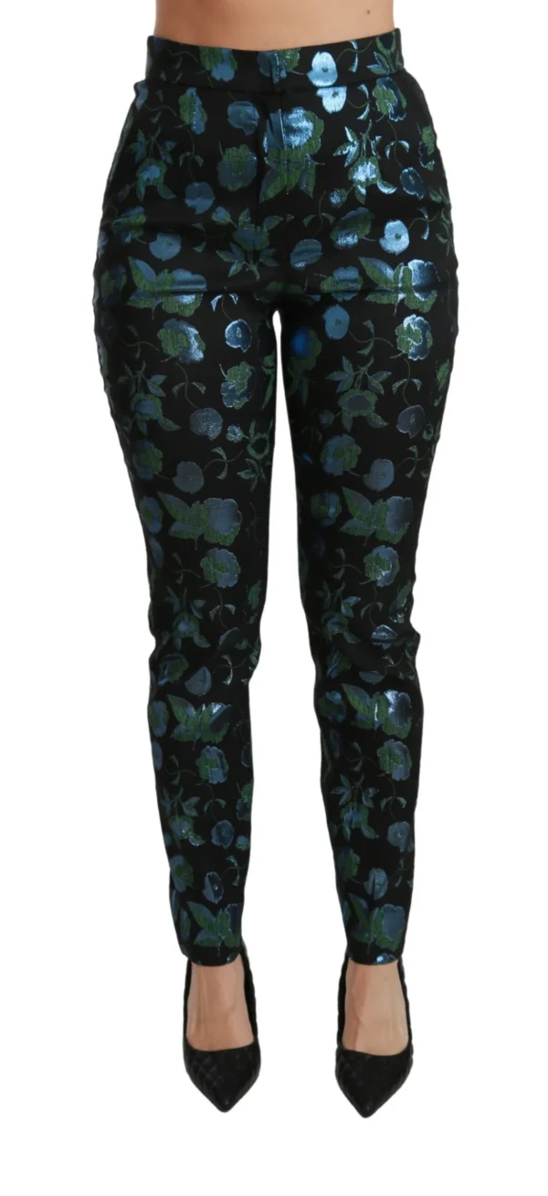 Dolce & Gabbana Women's Floral High Waist Skinny Trousers