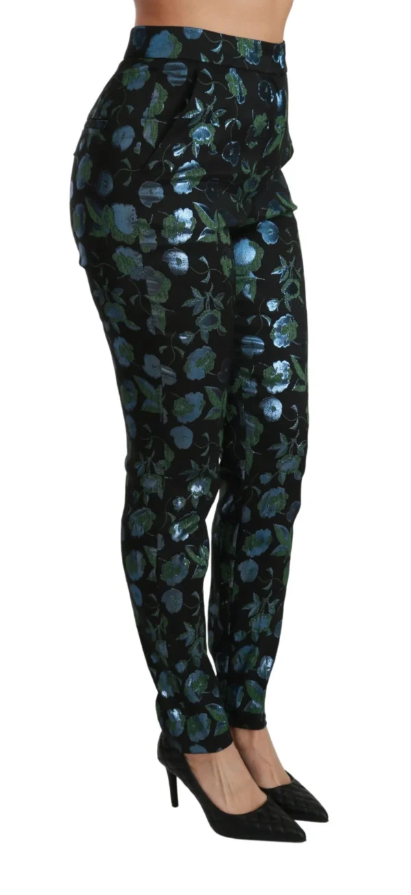 Dolce & Gabbana Women's Floral High Waist Skinny Trousers