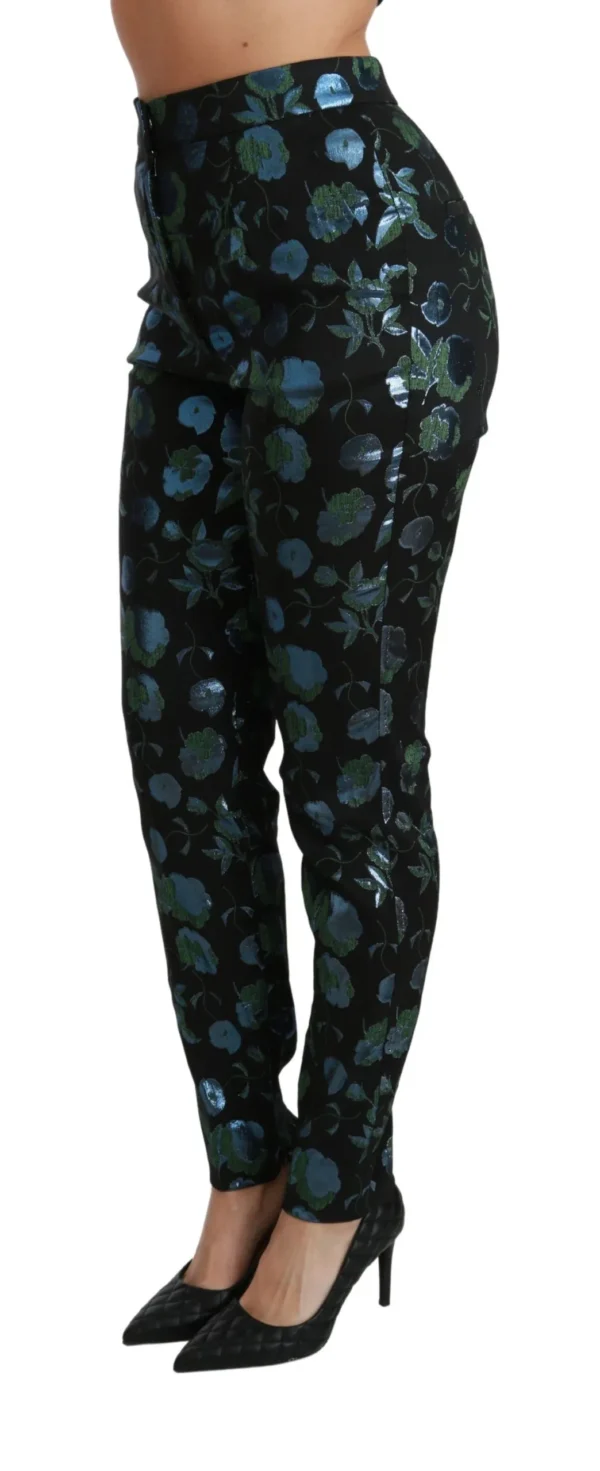 Dolce & Gabbana Women's Floral High Waist Skinny Trousers