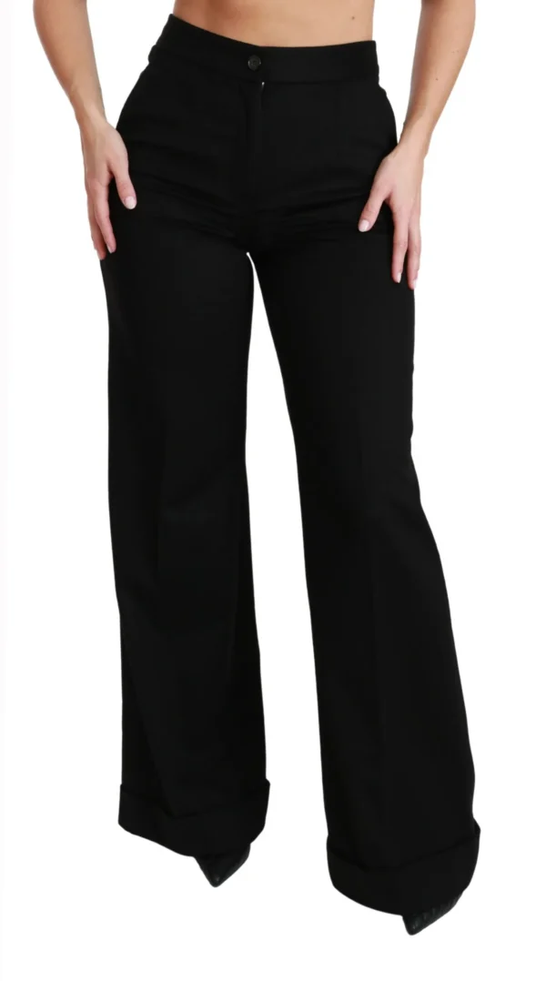 Dolce & Gabbana Women's Elegant High Waist Flared Cashmere Pants