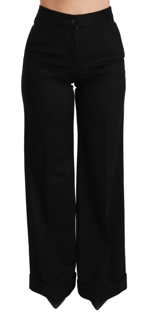 Dolce & Gabbana Women's Elegant High Waist Flared Cashmere Pants