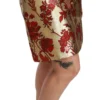 Dolce & Gabbana Women's Opulent Gold Floral Jacquard Skirt