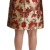 Dolce & Gabbana Women's Opulent Gold Floral Jacquard Skirt