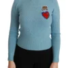 Dolce & Gabbana Women's Queen Heart Beaded Wool Sweater