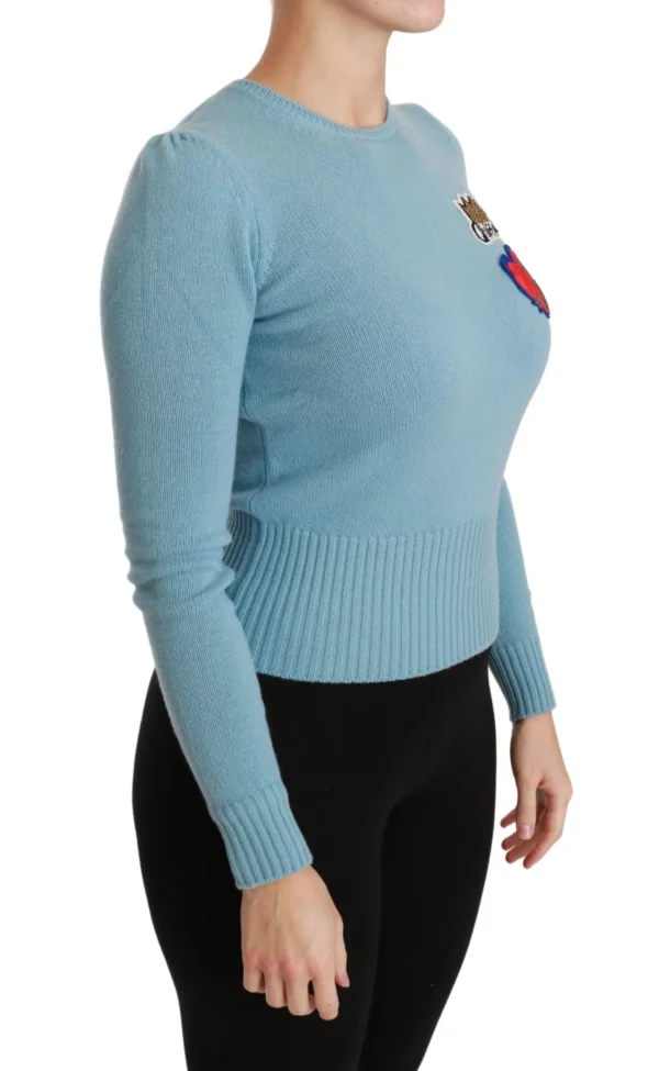 Dolce & Gabbana Women's Queen Heart Beaded Wool Sweater