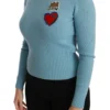 Dolce & Gabbana Women's Queen Heart Beaded Wool Sweater