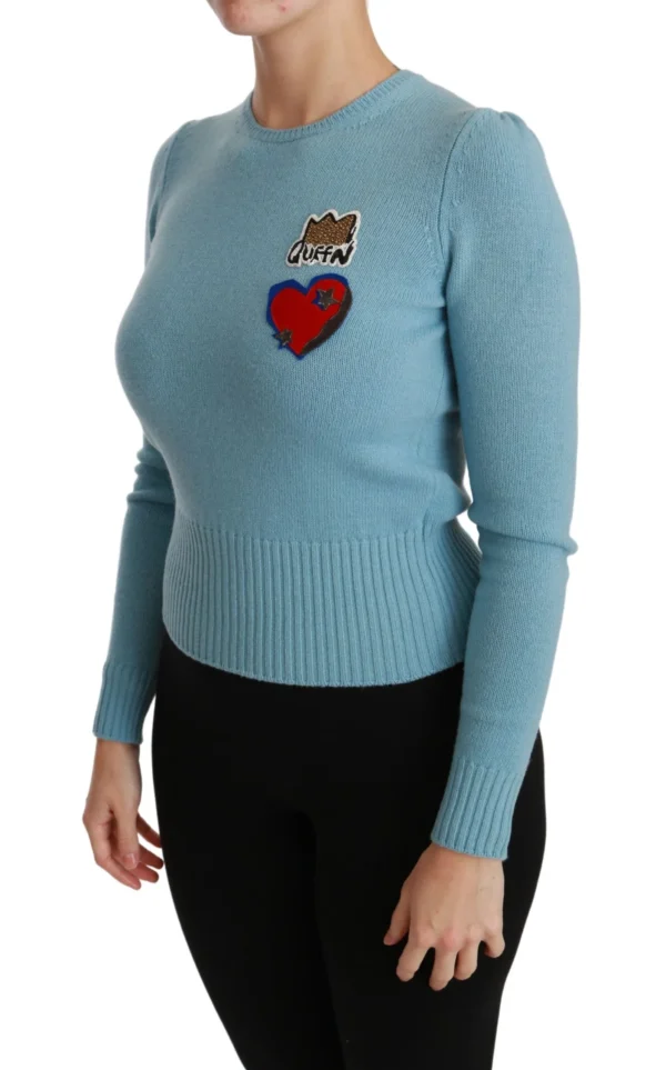 Dolce & Gabbana Women's Queen Heart Beaded Wool Sweater