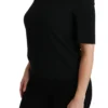 Dolce & Gabbana Women's Elegant Black Stretch Blouse Top