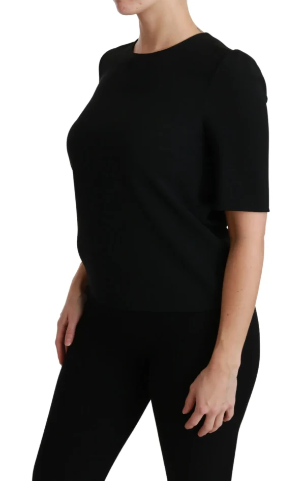 Dolce & Gabbana Women's Elegant Black Stretch Blouse Top