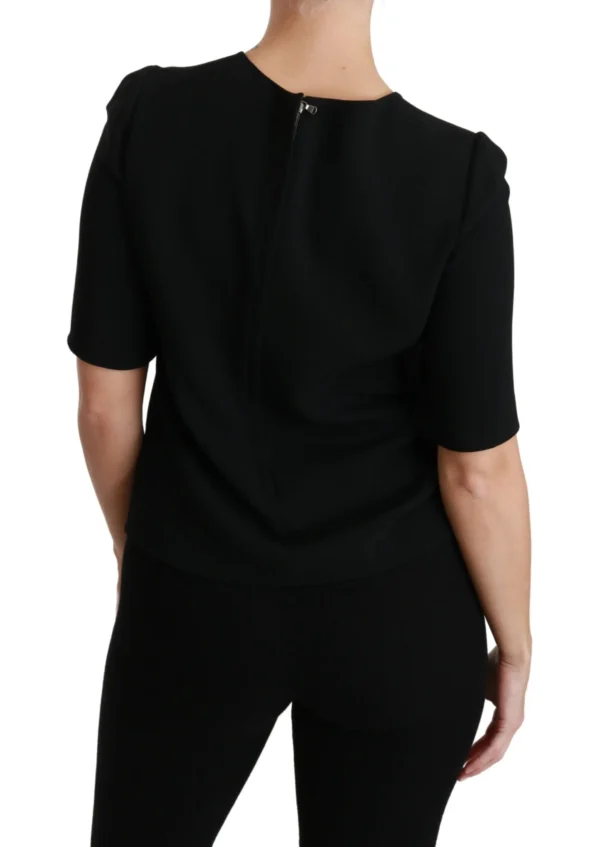 Dolce & Gabbana Women's Elegant Black Stretch Blouse Top