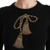 Dolce & Gabbana Women's Elegant Virgin Wool Gold Tassel Sweater