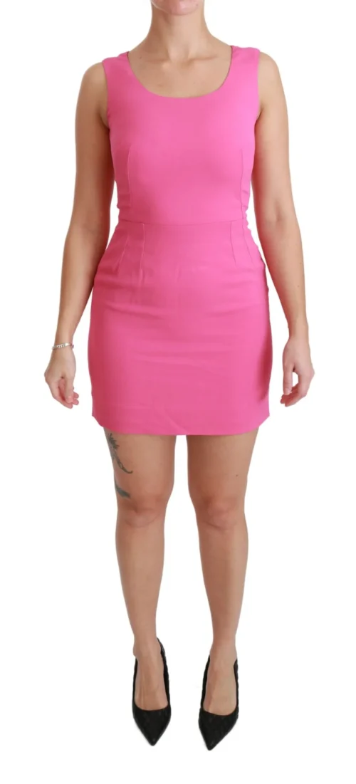 Dolce & Gabbana Women's Chic Pink Sheath Mini Bodycon Dress