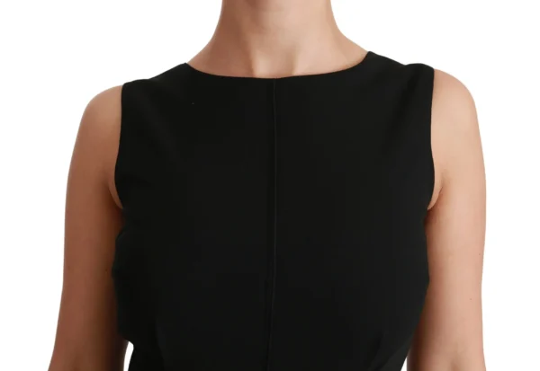 Dolce & Gabbana Women's Elegant Knee-Length Sheath Dress in Black