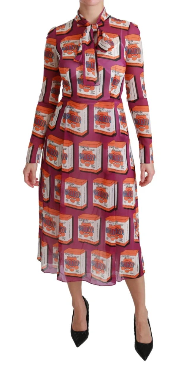 Dolce & Gabbana Women's Elegant Bellezza Print Silk Maxi Dress