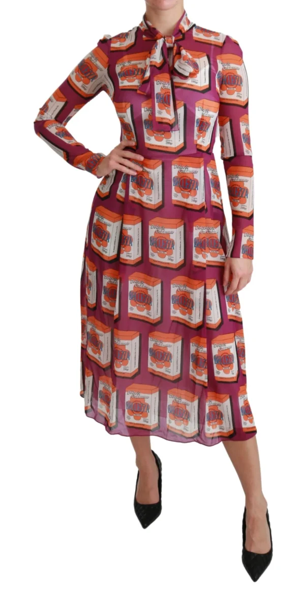 Dolce & Gabbana Women's Elegant Bellezza Print Silk Maxi Dress