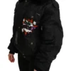 Dolce & Gabbana Women's Elegant Black Bomber Jacket with Detachable Features