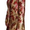 Dolce & Gabbana Women's Elegant Gold Floral Brocade Trench Coat