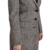 Dolce & Gabbana Women's Elegant Multicolor Checked Knee-Length Jacket Coat