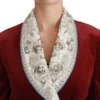Dolce & Gabbana Women's Opulent Red Baroque Detail Blazer