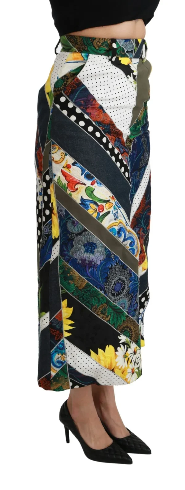 Dolce & Gabbana Women's Elegant Geometric Print High-Waist Skirt