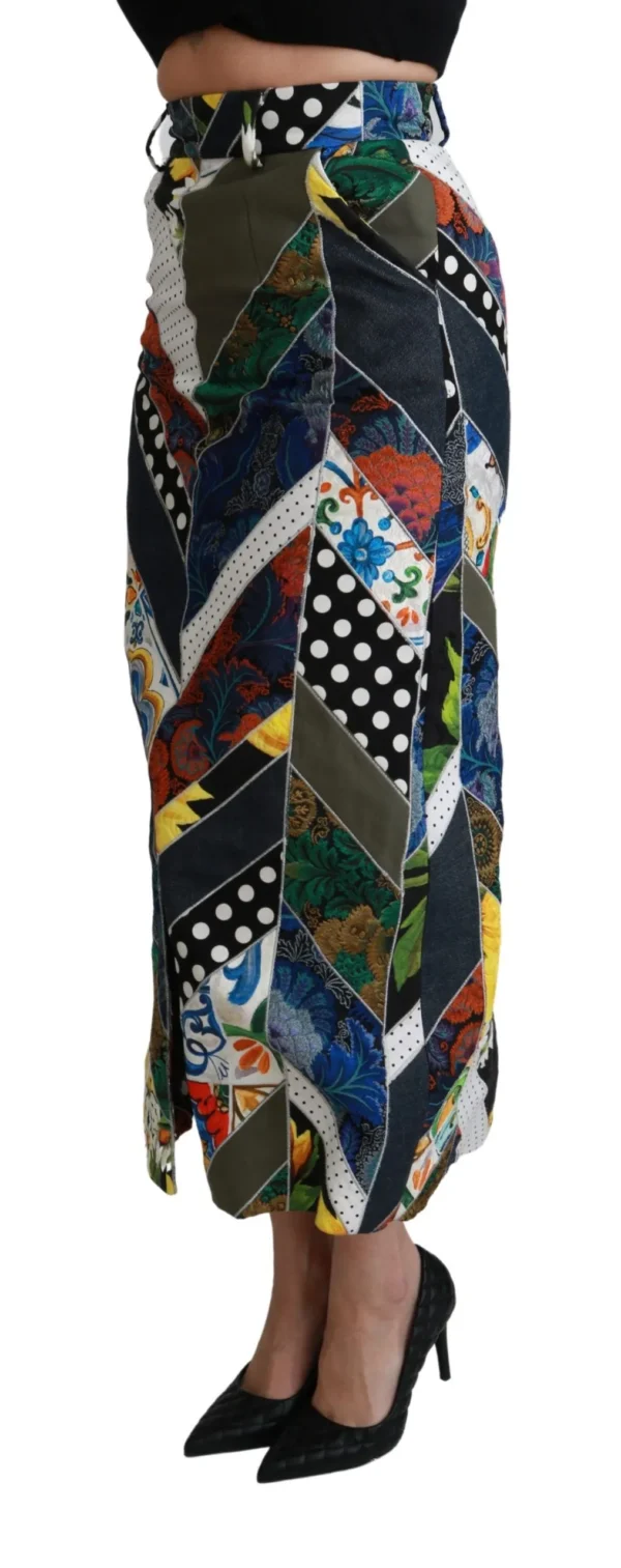 Dolce & Gabbana Women's Elegant Geometric Print High-Waist Skirt
