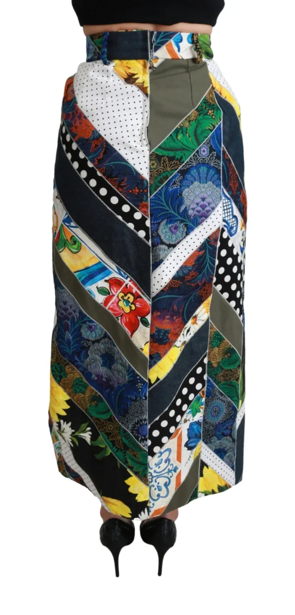 Dolce & Gabbana Women's Elegant Geometric Print High-Waist Skirt