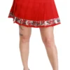 Dolce & Gabbana Women's Elegant Floral Red High Waist Skirt