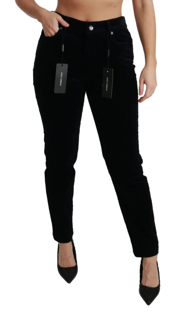 Dolce & Gabbana Women's Chic Mid Waist Skinny Corduroy Jeans