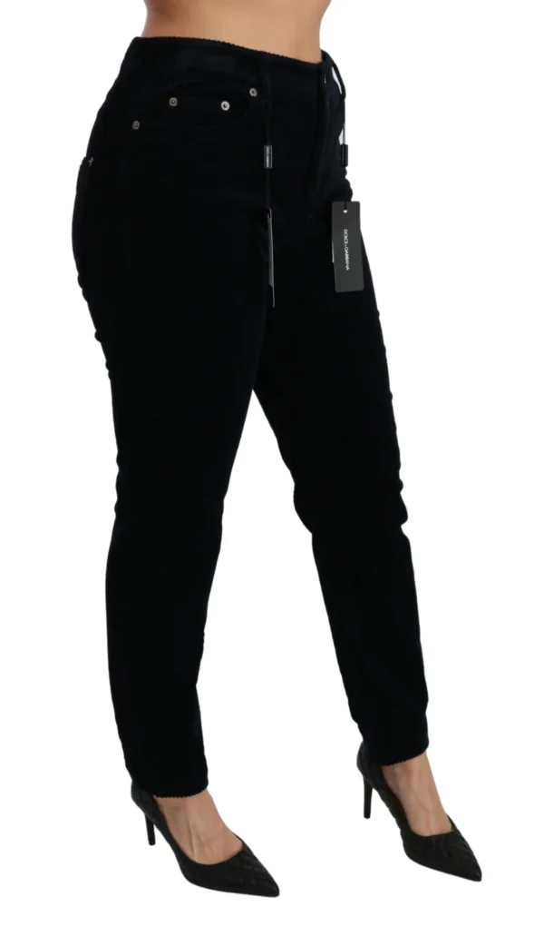 Dolce & Gabbana Women's Chic Mid Waist Skinny Corduroy Jeans