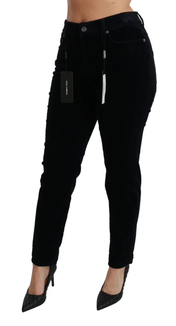 Dolce & Gabbana Women's Chic Mid Waist Skinny Corduroy Jeans