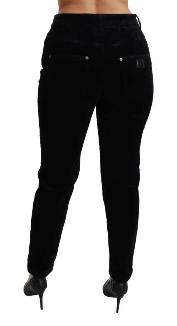 Dolce & Gabbana Women's Chic Mid Waist Skinny Corduroy Jeans