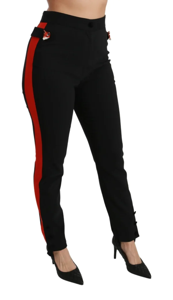 Dolce & Gabbana Women's Chic High Waist Skinny Pants in Black