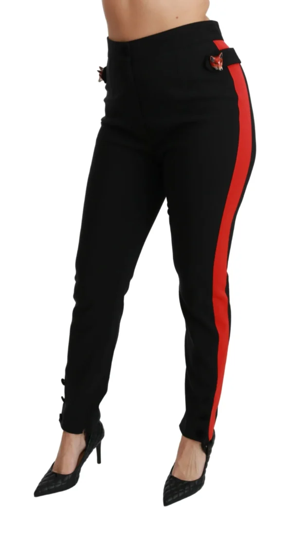 Dolce & Gabbana Women's Chic High Waist Skinny Pants in Black