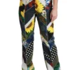 Dolce & Gabbana Women's Elegant High Waist Multicolor Straight Pants