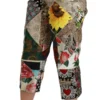 Dolce & Gabbana Women's Elegant High Waist Cropped Silk Blend Trousers